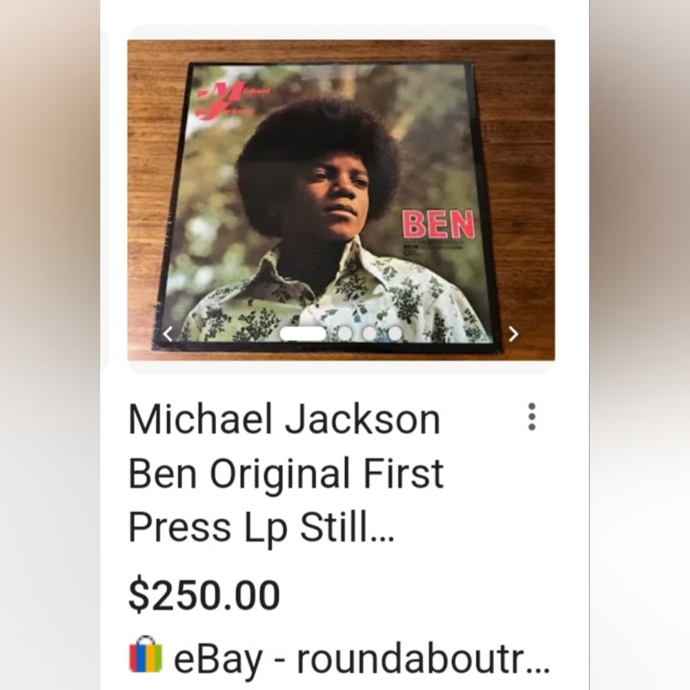 ❤️MICHAEL JACKSON'S BEN ALBUM. BEN IS HIGLY COLLECTABLE! ♥️. - Picture 6 of 8